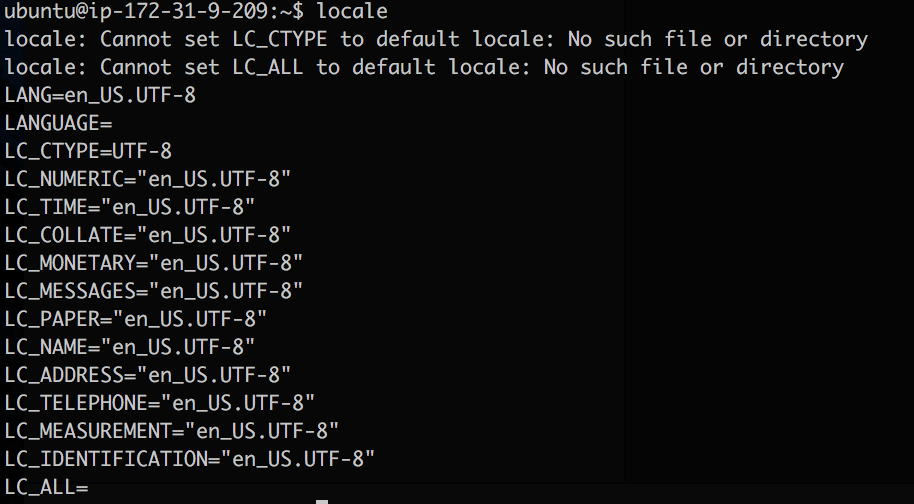 PrestaShop PostgreSQL: AWS EC2 instance contents of locale
